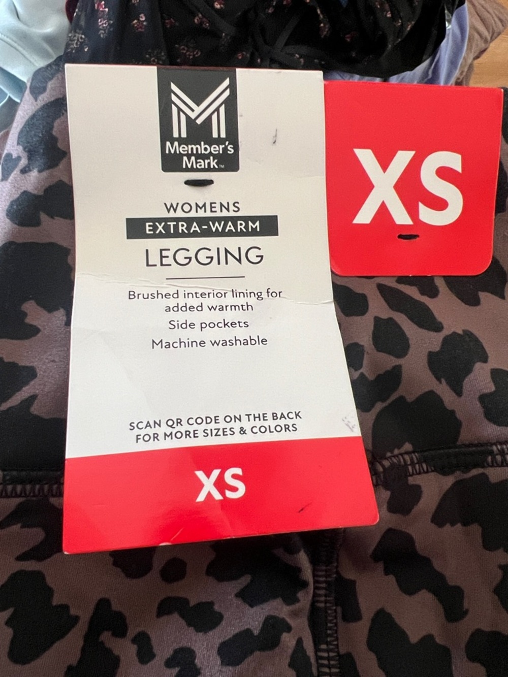 Member's Mark Women's Extra-Warm Leopard Print Leggings - XS NWT